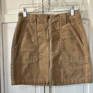 Hollister Tan Corduroy High Rise Mini Skirt - Size 7